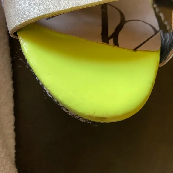 Sam & Libby color block wedge shoe with open toe with ankle strap size 9 - Picture 6 of 15